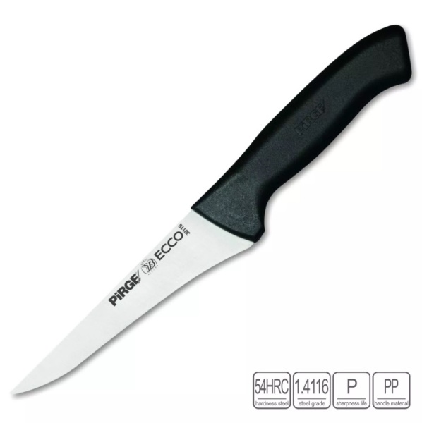 Нож обвалочный 14,5 см,черная ручка Pirge 81240313