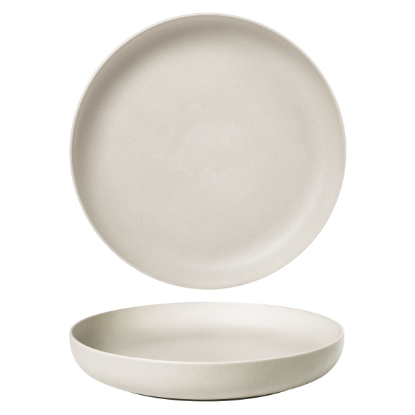 Тарелка с Бортом d= 25 cм,фарфор "NOBLE" серия "Fine Plus-Light Grey"
