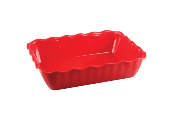 Салатник с волнистыми краями 2 л, 260х175х80 красный /9