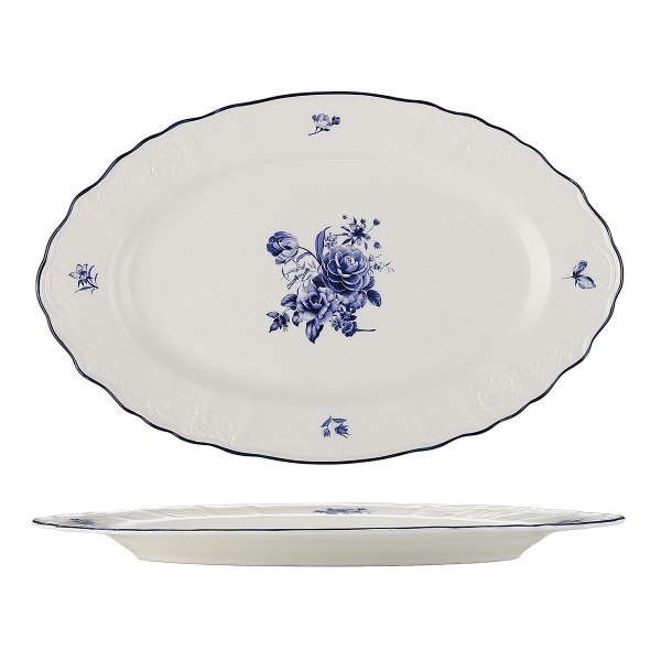 Блюдо овальное 25*16 см,коллекция "Blue Flower"  P.L. Proff Cuisine