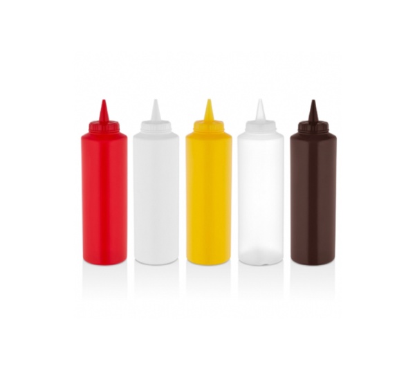 Диспенсер для соуса 0.5л, носик прямой (белый)