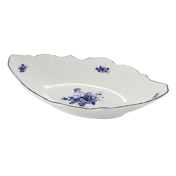 Блюдо сервировочное, 33*21,5 см, 800 мл, коллекция "Blue Flower"  P.L. Proff Cuisine
