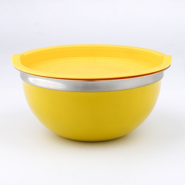 Миска с пластиковой крышкой, 1,9 л, 22×10,5 см, толщина 0,5 мм