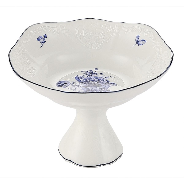 Блюдо на ножке,десертное d=15,5 см,коллекция "Blue Flower"  P.L. Proff Cuisine