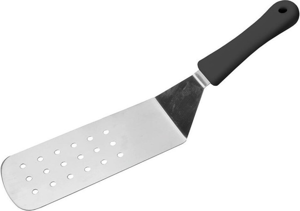 Лопатка перфорированная 20 см, черная пластиковая ручка, P.L. Proff Cuisine