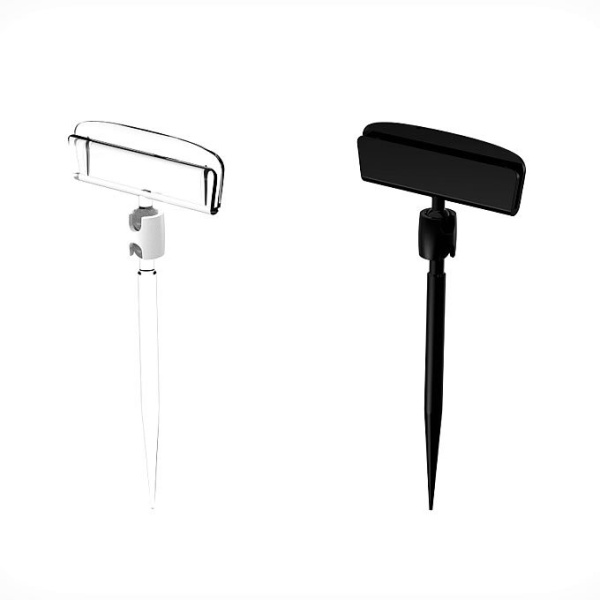 Ценникодержатель шарнирный на пластиковой иголке STICK-CLIP, цвет черный
