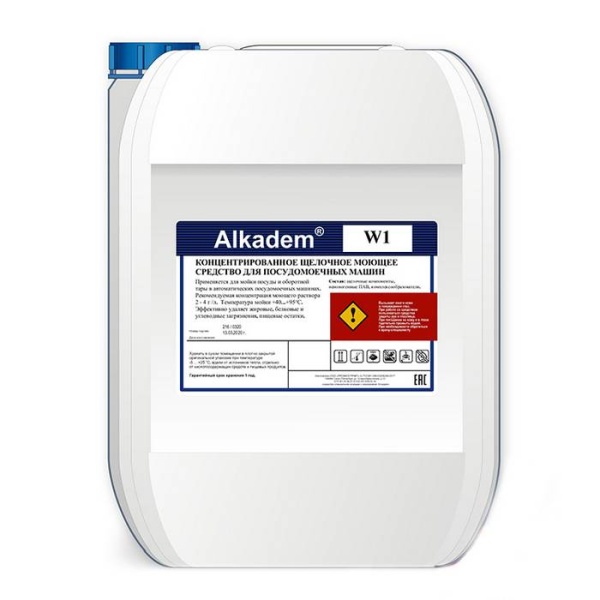 Моющее средство Alkadem W1 для посудомоечных машин, 10 л