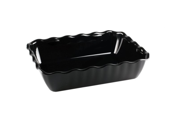 Салатник с волнистым краем 2л. (260х175х80мм) черный Рестола/9