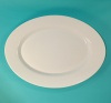 Блюдо овальное 30 см., стекло опаловое