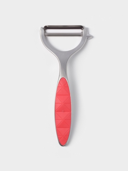 Овощечистка горизонтальная Доляна Redline, 6.5×14.7 см, нержавеющая сталь, красная