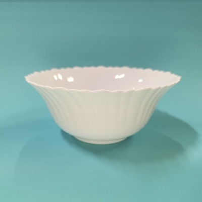 Салатник с волнистым краем D 154 мм, V 400 мл, стекло опаловое/48/6