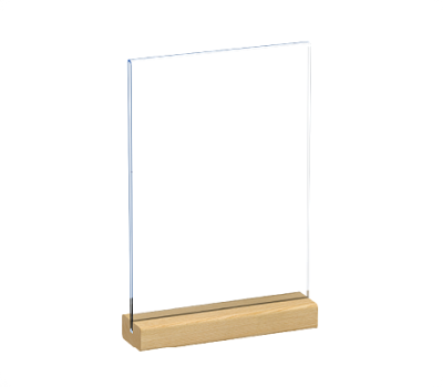 Тейбл-тент из акрила с деревянным основанием WOOD BASE #5/А5