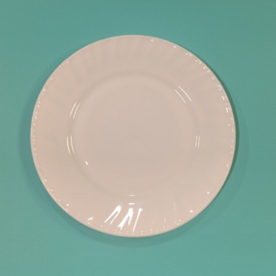 Тарелка плоская с волнистым краем D 227 мм, стекло опаловое /6 /36