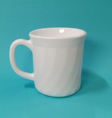 Кружка 250мл с волнистым краем, стекло опаловое/48/6